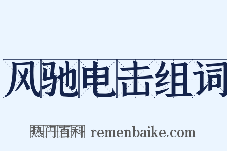 风驰电击组词是什么意思的图片